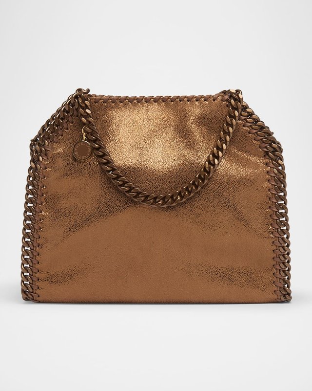 Mini Falabella Eco Shiny Dotted Chamois Bag with Tonal Chain